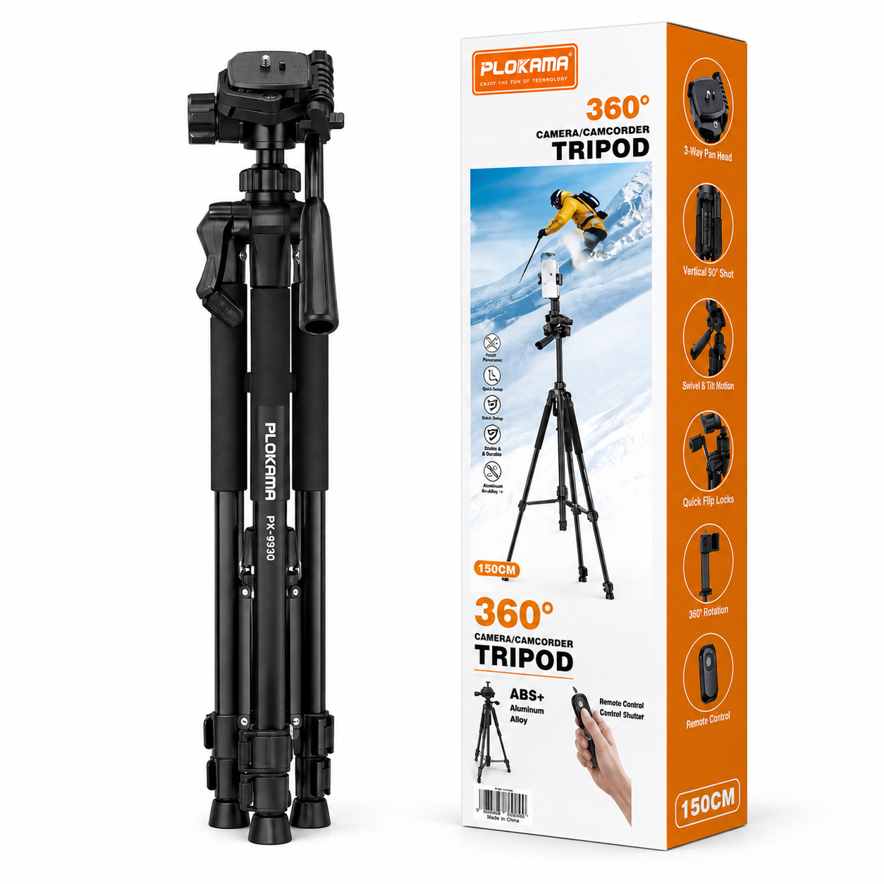 Plokama tripod and selfie stick